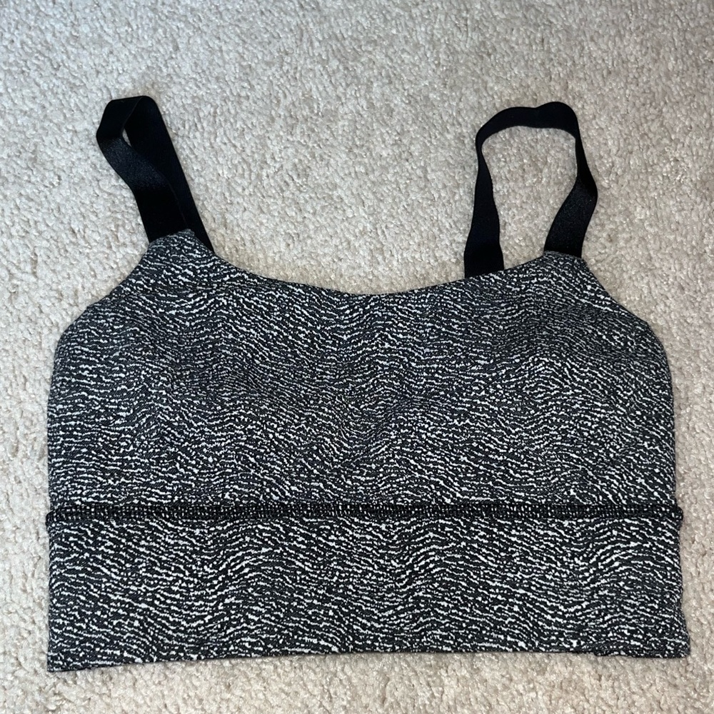 Lululemon Sports Bra - white and black - size 2